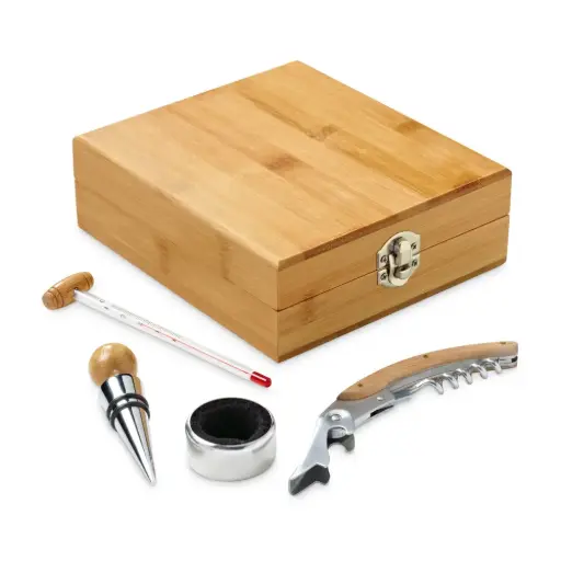 Conjunto Vinho Bambu CABERNET